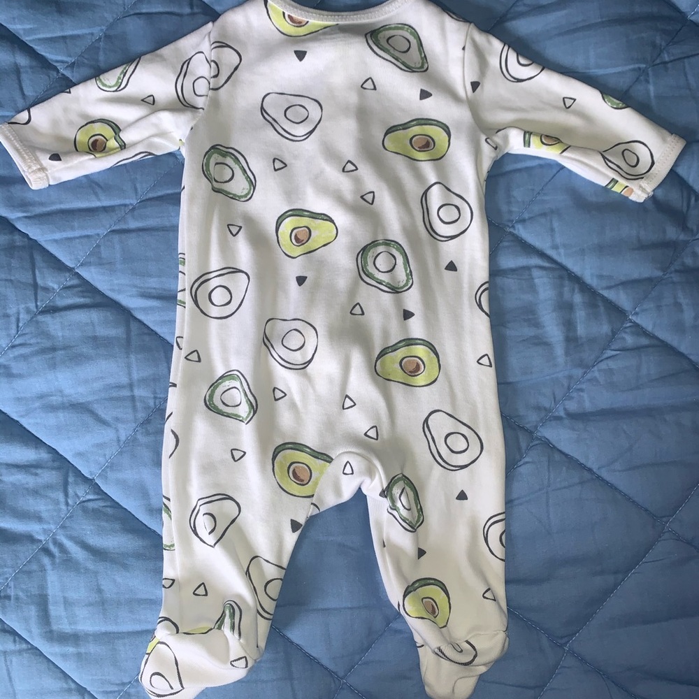 FOCUS AVOCADO FOOTIE ONESIE - Picture 4 of 6